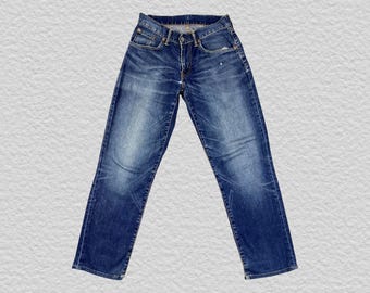 Vintage Levis 502 Jeans Mens W31 L30 Straight Leg Blue Denim Pants Low Rise Workwear Streetwear Retro Levi Strauss Distressed Jeans