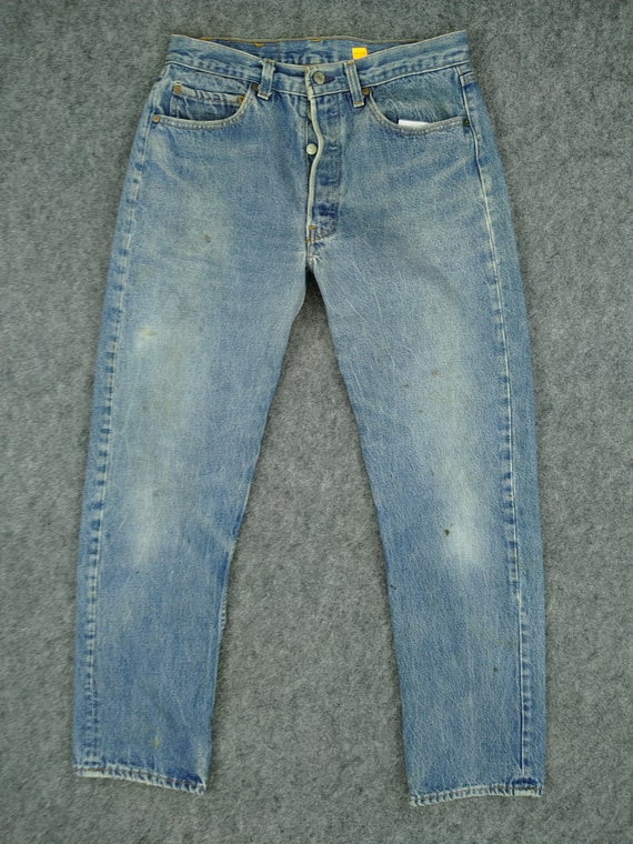 Vintage Levi s 501 Distressed Denim 31x30 Red Tab Faded Denim Grunge Style Vintage Denim Unisex Jeans Etsy