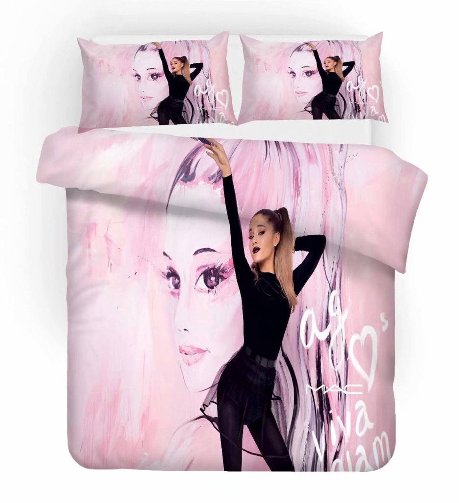3D Printed Ariana Grande Duvet Cover Creative Ariana Grande Etsy