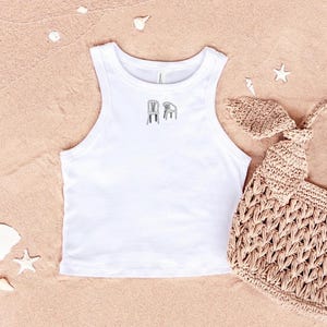 DTMF merch|DTMF baby tee|Boricua Embroidered tank Top|Silas embroidered tank|San Juan Puerto Rico Summer Tank|Embroidered Puerto Rico shirt