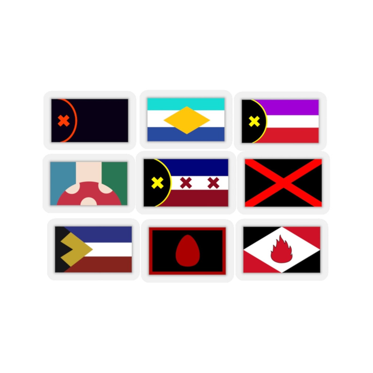 Sticker Pack of Dream SMP Flags Etsy