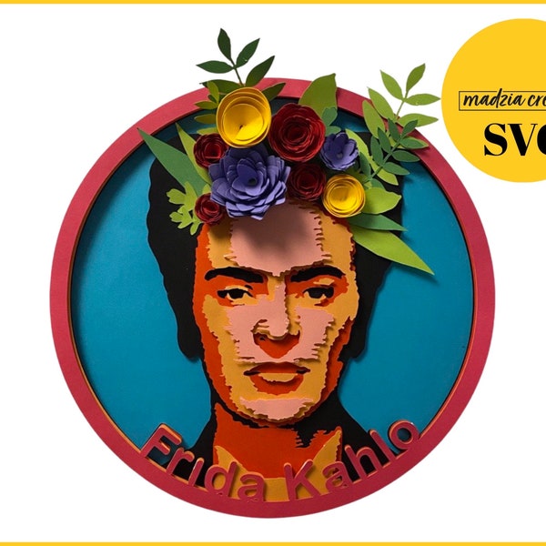 Frida Kahlo - 3D Layered Cardstock Portrait - Inspirational Women in Art - Classroom Display / Decor