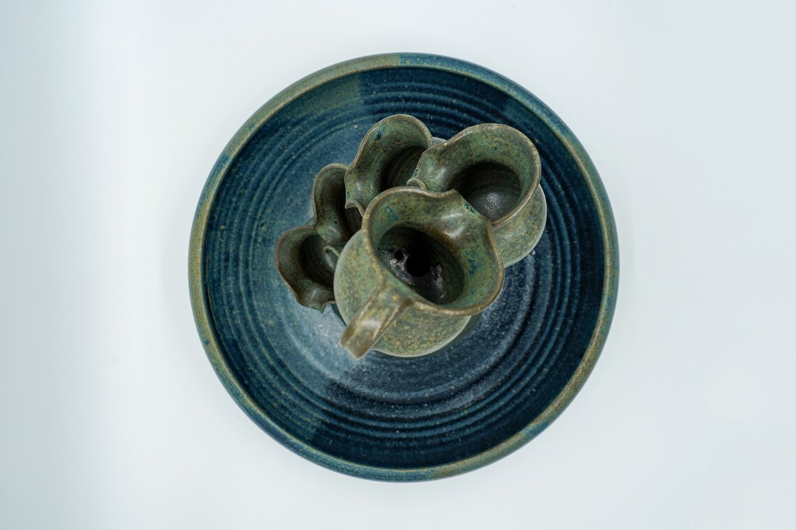 Handmade Ceramic Fountain Vintage Glazed Etsy