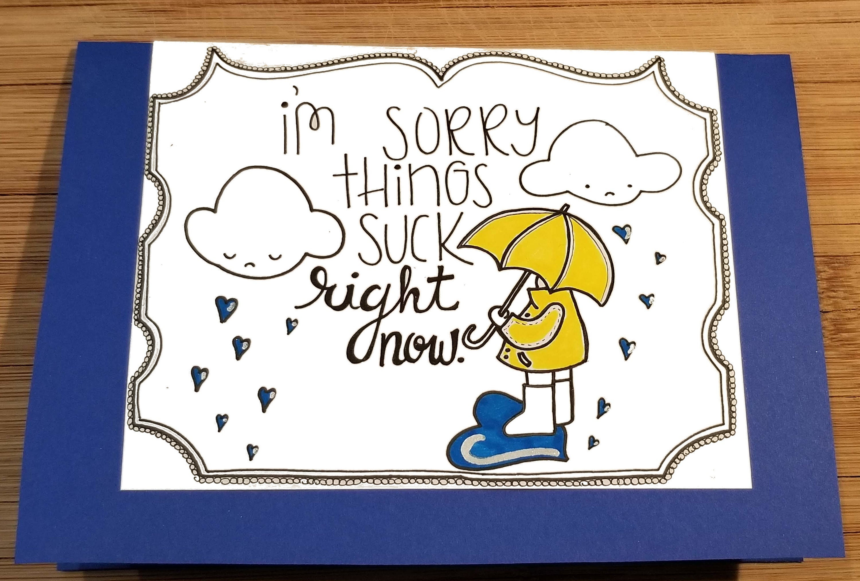 Hand-drawn Pop-up Greeting Card Cheer Up Things Will Get - Etsy