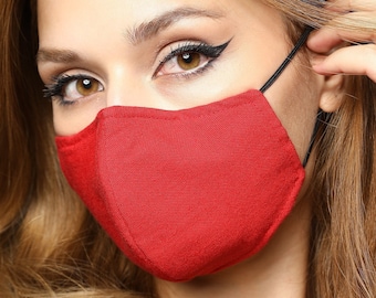 Anti-Fog Cotton Face Mask, Adjustable, with Filter Pocket