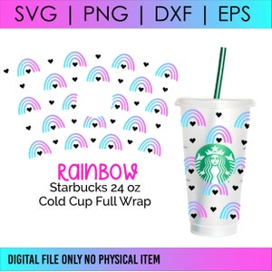 Boho Rainbow Pattern Venti Cold Cup — Dóchas Designs