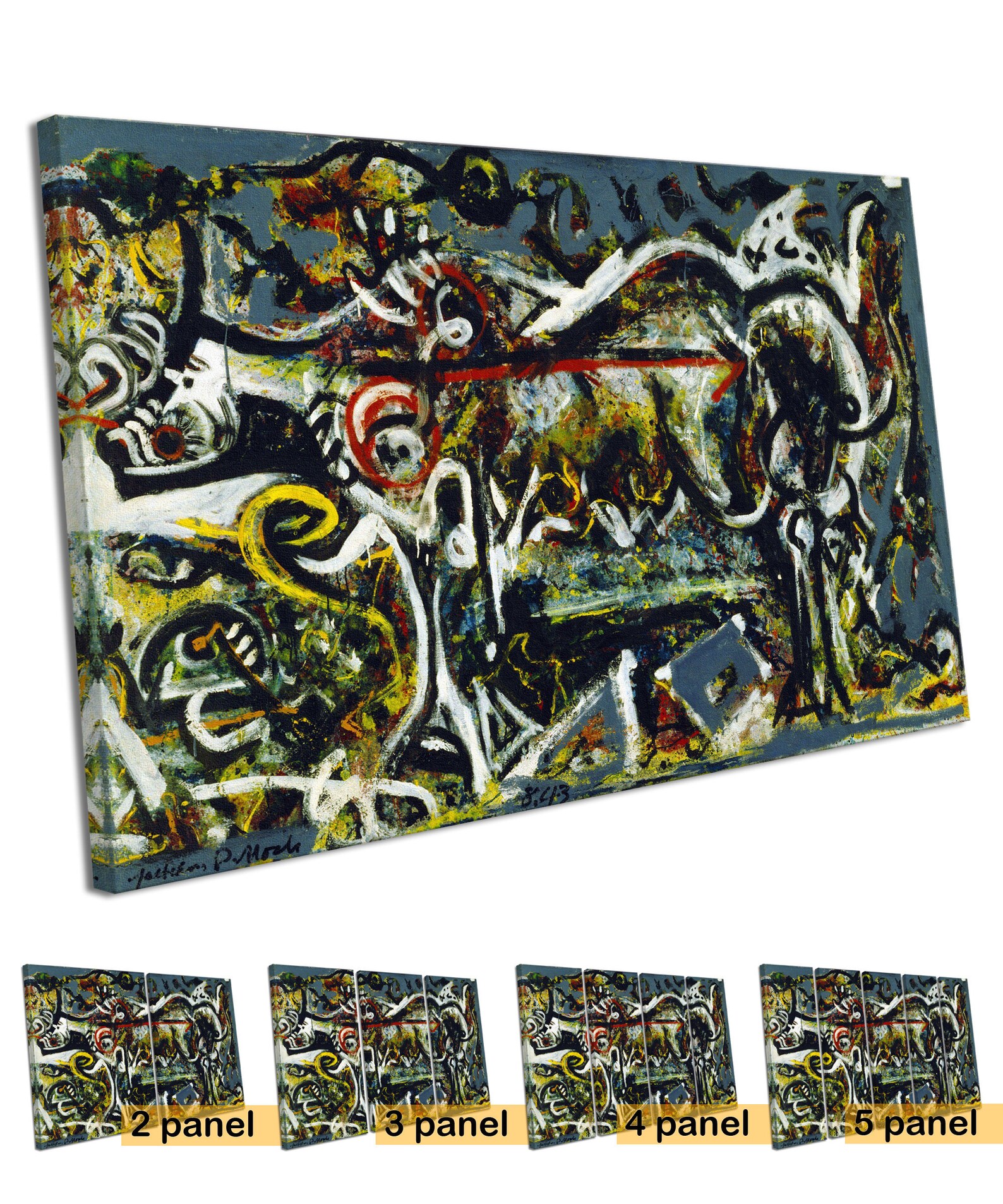 Jackson Pollock Canvas Print the Shewolf Jackson Pollock Wall Etsy