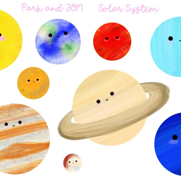 Planet Sticker Sheet | BuJo sticker sheet | Journal Stickers | Cute Space/ Planet Stickers