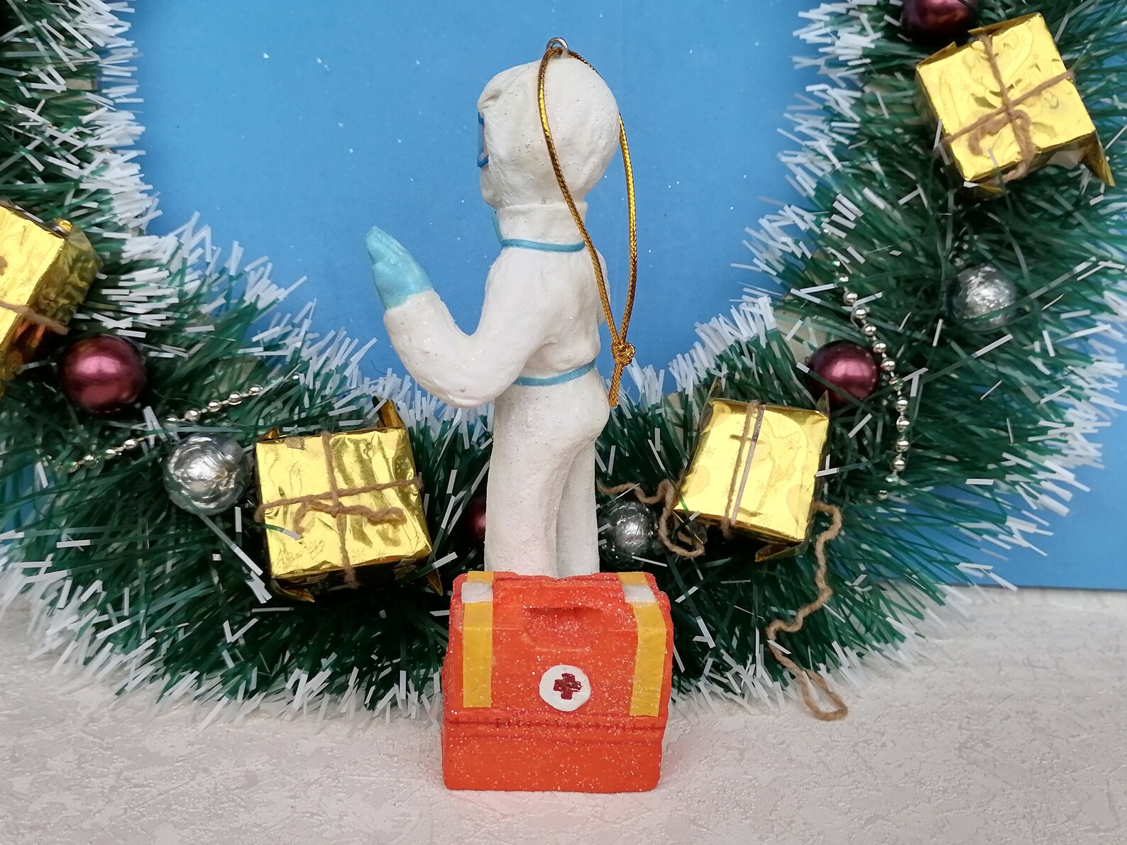 Dekotrend Weihnachten 2022 Weihnachtsbaum Spielzeug aus Watte. Weihnachten 2022. Figur Etsy