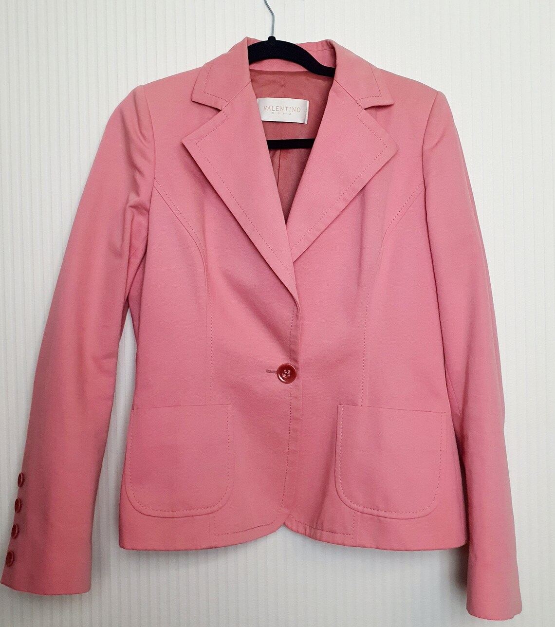 Vintage Valentino Roma Pink Blazer, Made in Italy (US Size 10), foto 3 de 5