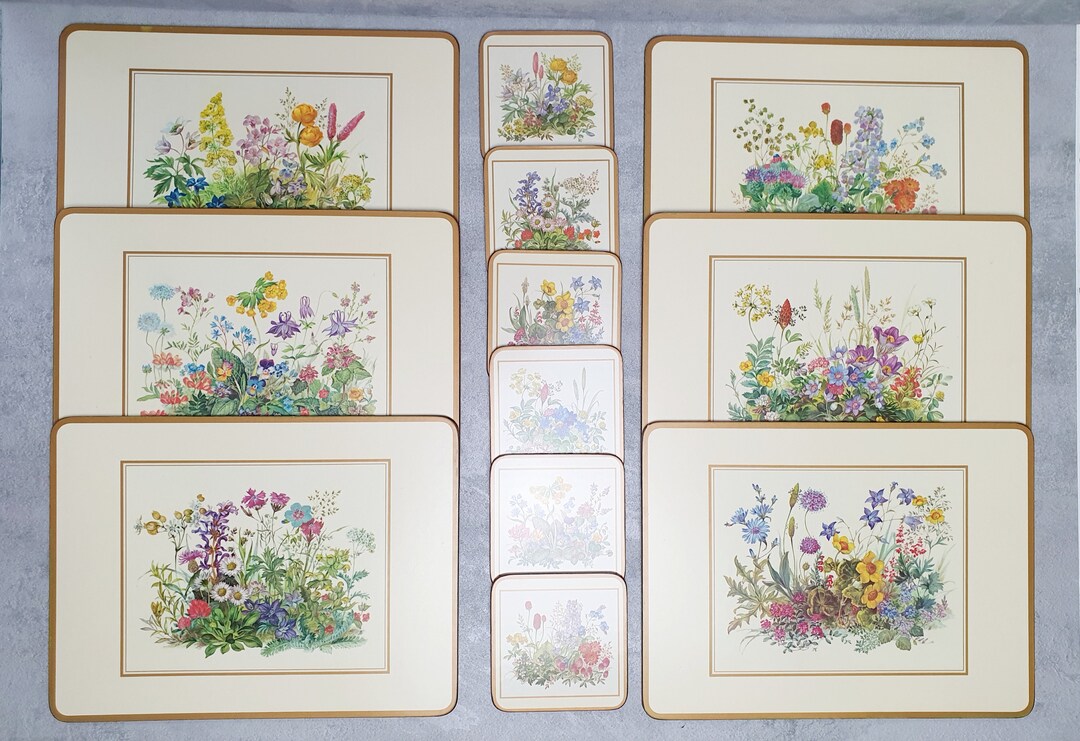 Vintage Pimpernel Meadow Flower Traditional Placemats and Etsy