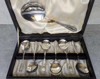 ヴィンテージ シルバーメッキ フルーツトライフルスプーン 6本セット