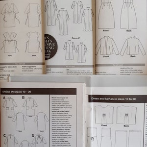 Das Prima Papier - Schnittmuster Tunika, Kleid, Jacke, Kaftan Größe 10-20 Schnittmuster
