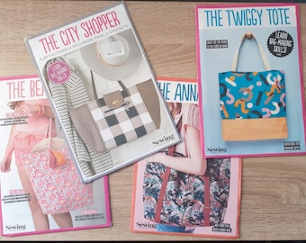 Bag Sewing Patterns, City Shopper, Beach Bag, Tote (PDF Pattern Set
