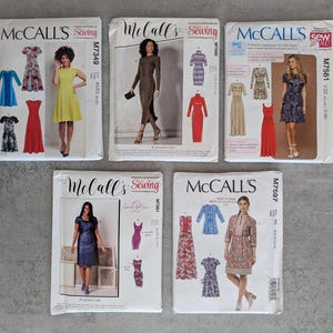 Easy sew Dress Patterns, A line Dress Pattern, Long dress Pattern, Close fitting dress, M7349, M7561, M7597, M7861, M7999