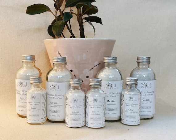 8 oz Refill Bag- Cleansing Grains- Powder Facial Cleanser- Botanicals and Kaolin Clay-