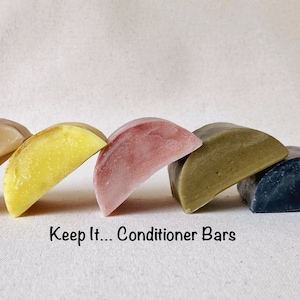 Conditioner Bars: 1 and 2.5 oz Bars, Botanical Rich Hair Care Varieties, Rinse Off Conditioner Bars, Plastic Free Natural Hair Care