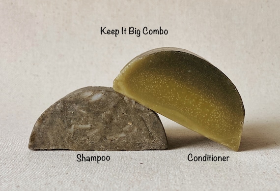 Keep It Big: Shampoo and Conditioner Bars for Fine or Oily Hair, No Lye, Plastic Free Hair Care, 1 oz & 2.5 oz sets