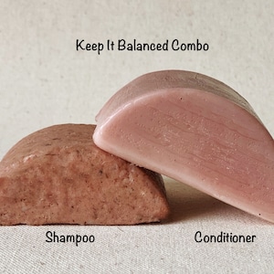 Keep It Balanced: Shampoo and Conditioner Bars, Regular Hair, Daily Use, No Lye, Shampoo and Conditioner Bars Combo, 1oz &  2.5oz sets