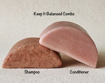 Keep It Balanced: Shampoo and Conditioner Bars, Regular Hair, Daily Use, No Lye, Shampoo and Conditioner Bars Combo, 1oz &  2.5oz sets