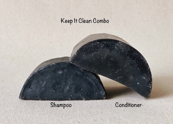 Keep It Clean: Clarifying and Detoxifying Shampoo and Conditioner Bars, No Lye, Plastic Free Hair Care, Shampoo & Conditioner Bar Combo