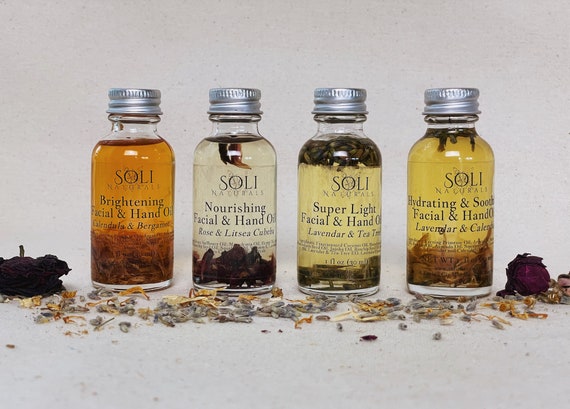 Facial and Hand Oils- Hydrating- Super Light-  Brightening - Nourishing - Quick Absorbing Oils