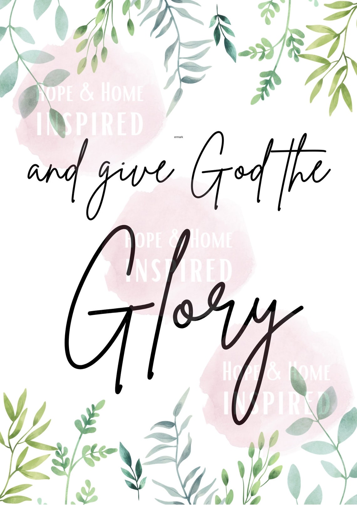 Rise and Shine Give God the Glory Print Modern Christian Etsy