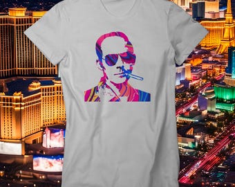 Camiseta de mujer con silueta psicodélica de Hunter S. Thompson