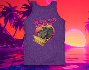 Killdozer Crusin' For A Bruisin' Synthwave Tank Top