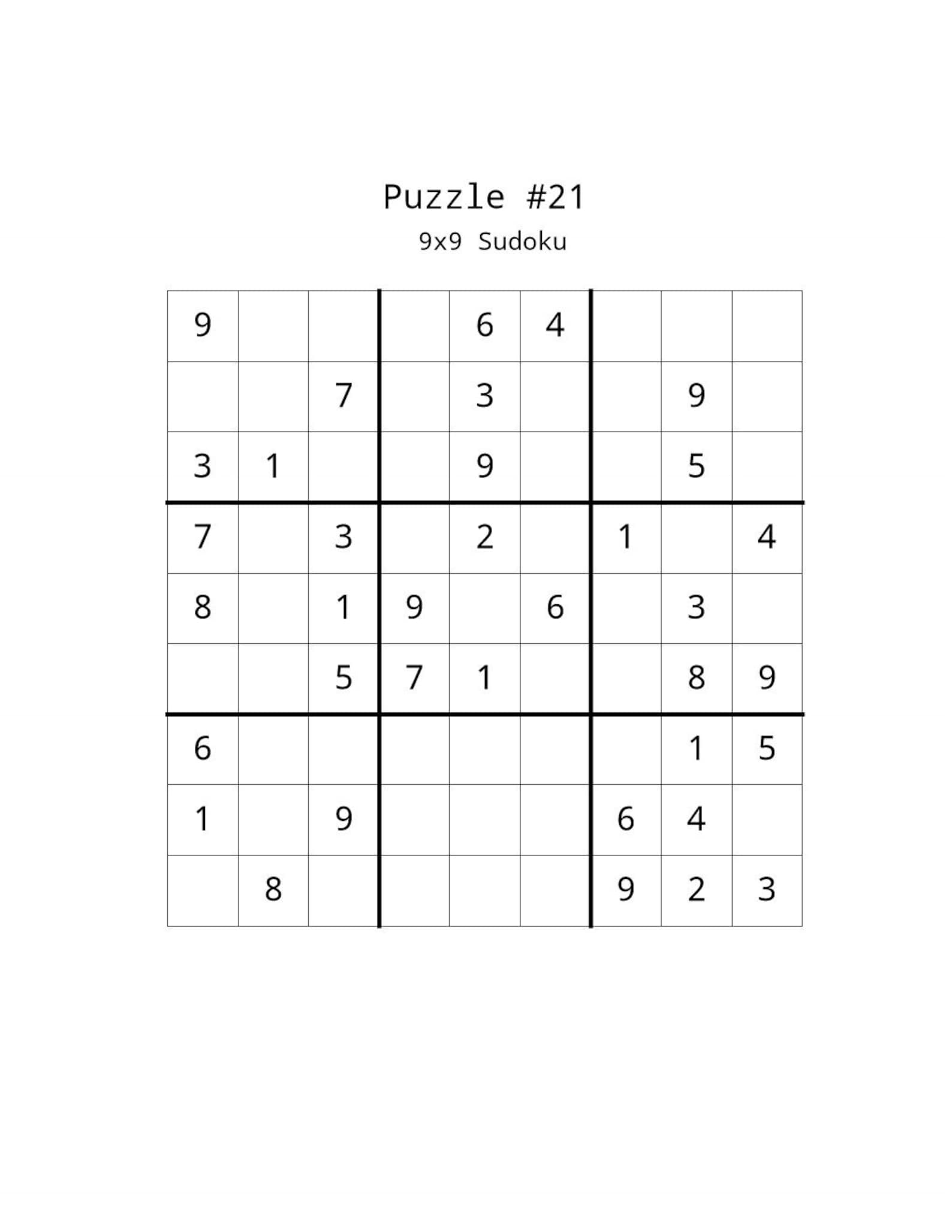 500 9x9 sudoku puzzles vol 1 etsy