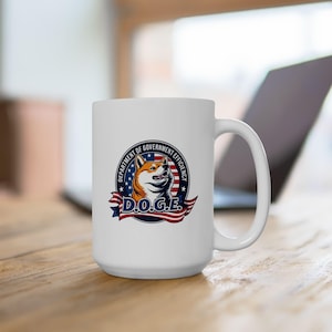 Government Efficiency Ceramic Mug, Political Coffee Cup, Department of Government Mug, Political Gift, Political Science Mug, Government