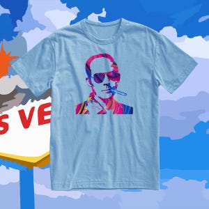 Hunter S Thompson Psychedelic Silhouette Men&#39;s T-Shirt