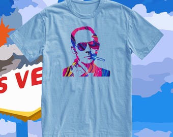 Camiseta de hombre con silueta psicodélica de Hunter S. Thompson