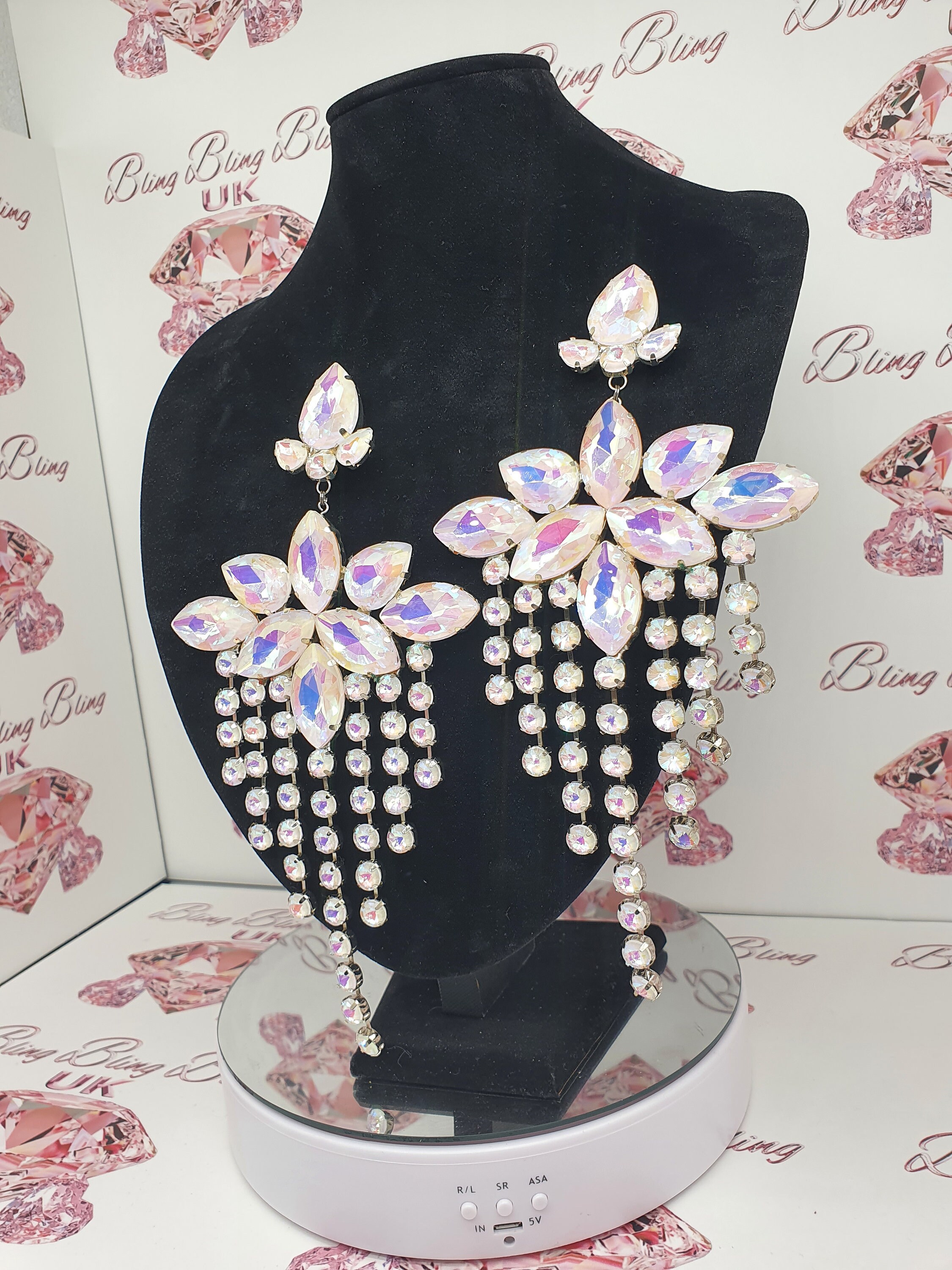 Drag Queen Jewellery XL Frost Earrings - Etsy Australia