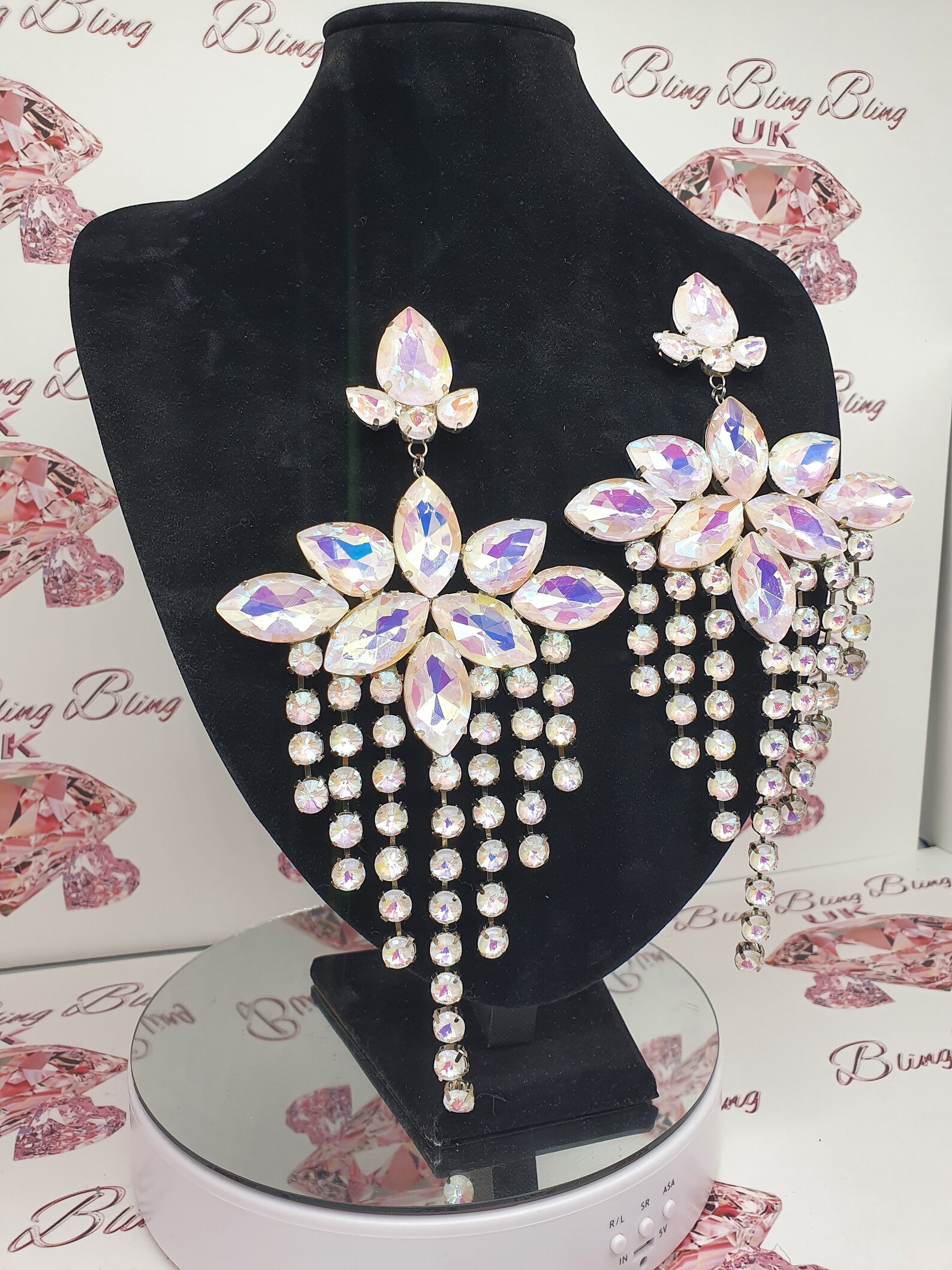 Drag Queen Jewellery XL Frost Earrings - Etsy Australia