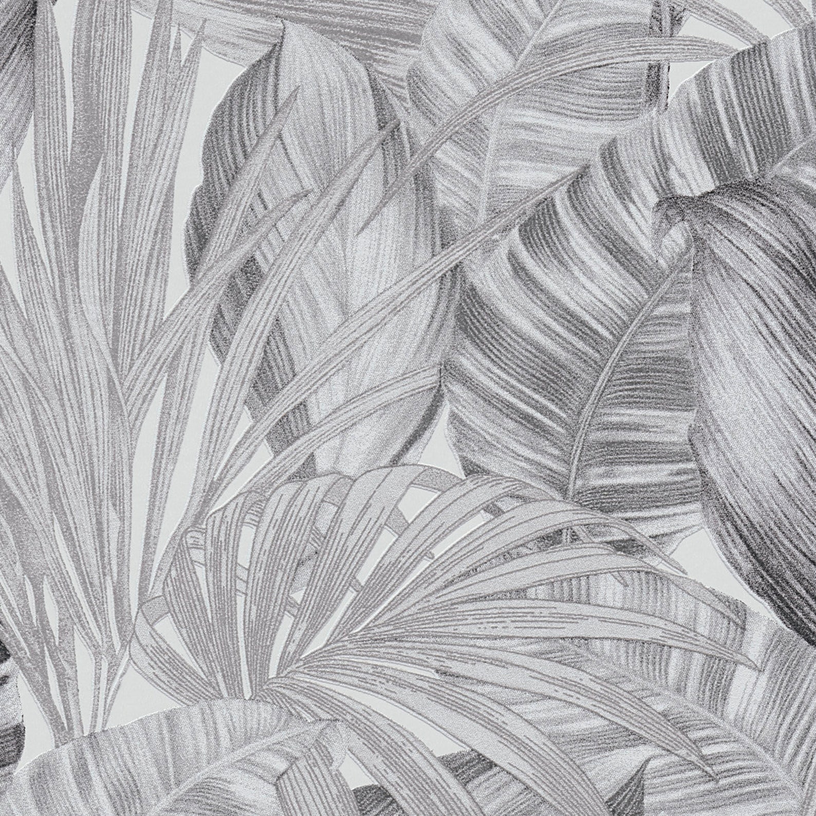 Grey Palm Leaf Wallpaper Grey Palm Tree Wallpaper Palm Etsy
