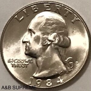 1984 D Washington Quarter Dollar Gem Bu Uncirculated