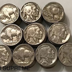 Huge Collection Of 100 FINE Cond. Buffalo Nickels Old Estate Sale Lot