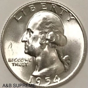 1) 1932-1964 Washington Quarter Gem Bu Uncirculated 90% Silver