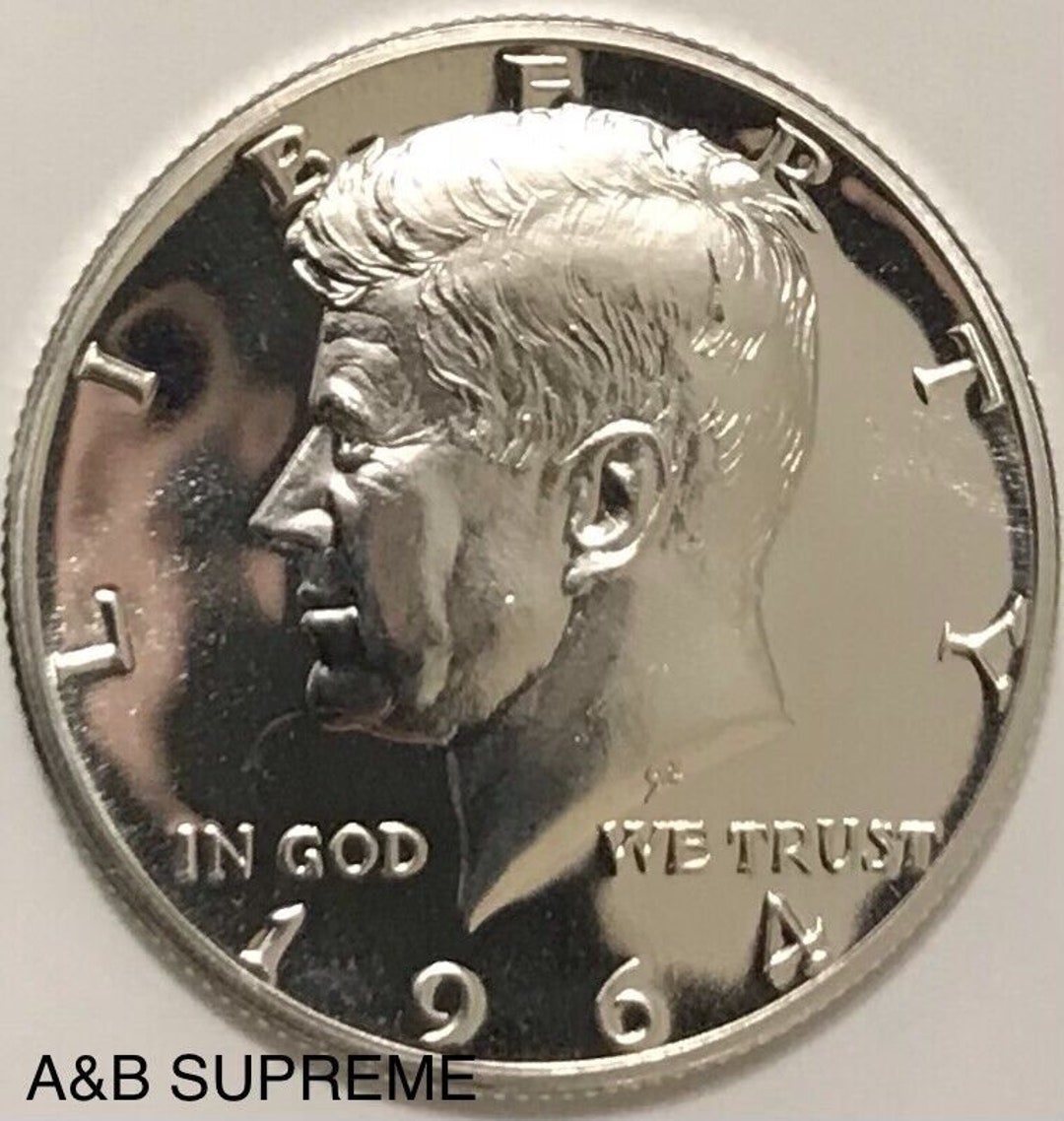 1964 Kennedy Half Dollar Cameo Superb "gem" Proof 90% Silver - Etsy