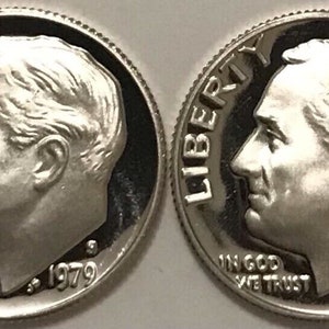 1979 S Roosevelt Dime Type 1 And 2 Filled & Clear S Clad Deep Cameo Gem Proof