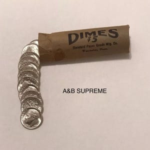 Silver roosevelt dime roll - Etsy 日本