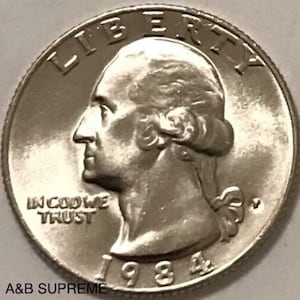 1984 P Washington Quarter Dollar Gem Bu Uncirculated