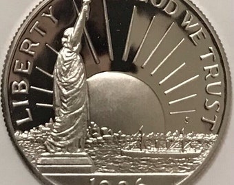 1986年 自由の女神 100周年記念 ハーフダラー 銀貨 1986-S 自由の女神像100周年記念ハーフドル - プルーフ、クラッド