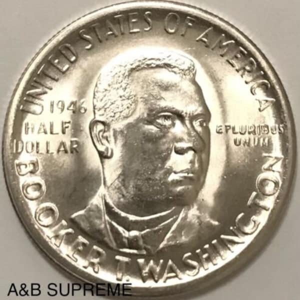 1946 S Booker T Washington Commemorative Half Dollar Gem Bu Uncirculated 90% Silver