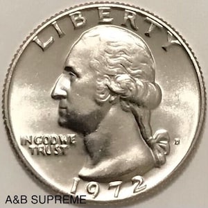1972 D Washington Quarter Dollar Gem Bu Uncirculated