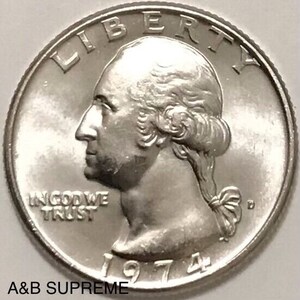 1974 D Washington Quarter Dollar Gem Bu Uncirculated
