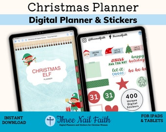 Christmas Digital Planner, Digital Holidays Planner, Holiday Planning, Xmas Planner, Christmas Organizer, Christmas Budget Planner iPad 2022