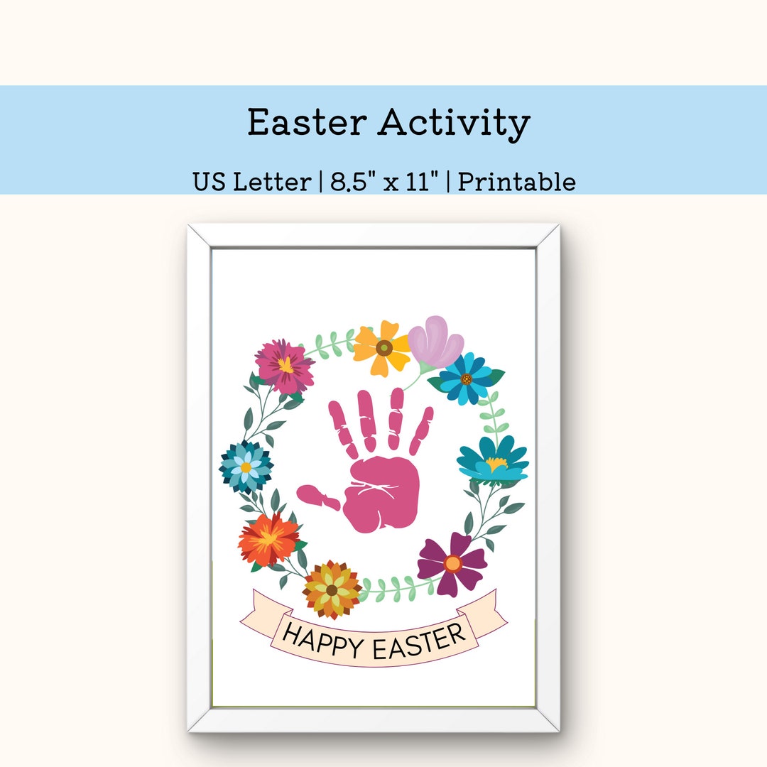 PRINTABLE Easter Handprint Art Craft for Kids, Preschool Activities ...