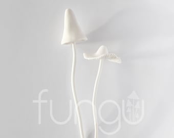 Polymer Clay Pilz Statue SET: Handgefertigter Gartenschmuck